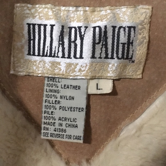 Hillary Paige genuine leather and faux fur button front coat size Large - Picture 2 of 7